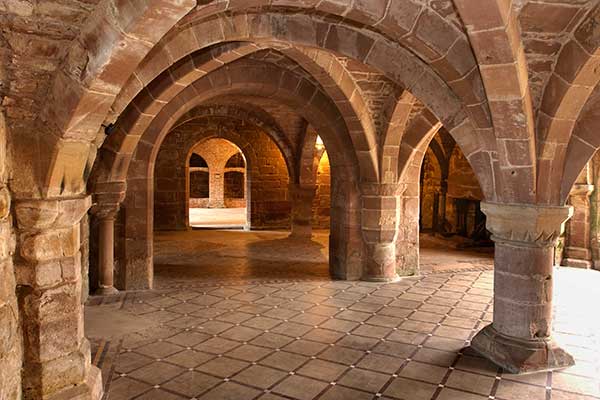 Norton Priory stone archways