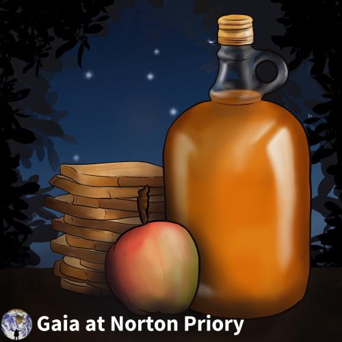 Norton Priory Wassail in the presence of Luke Jerram's Gaia